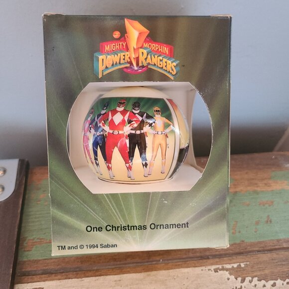 Vintage 1994 Mighty Morphin Power Rangers Christmas Ornament 2.5" NEW - Picture 1 of 4
